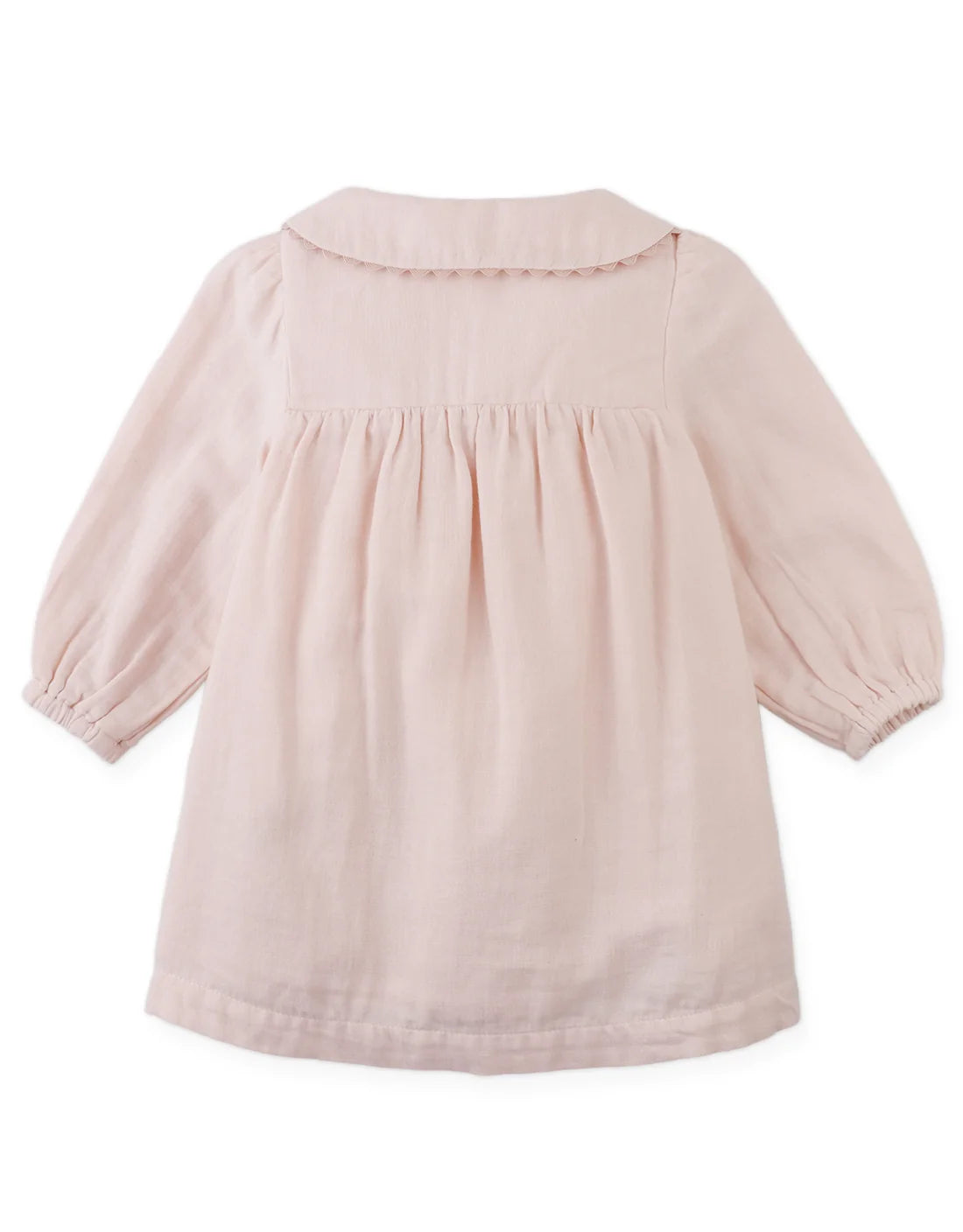 Baby Lottie Button-Down Dress with Cross-Stitch Embroidery