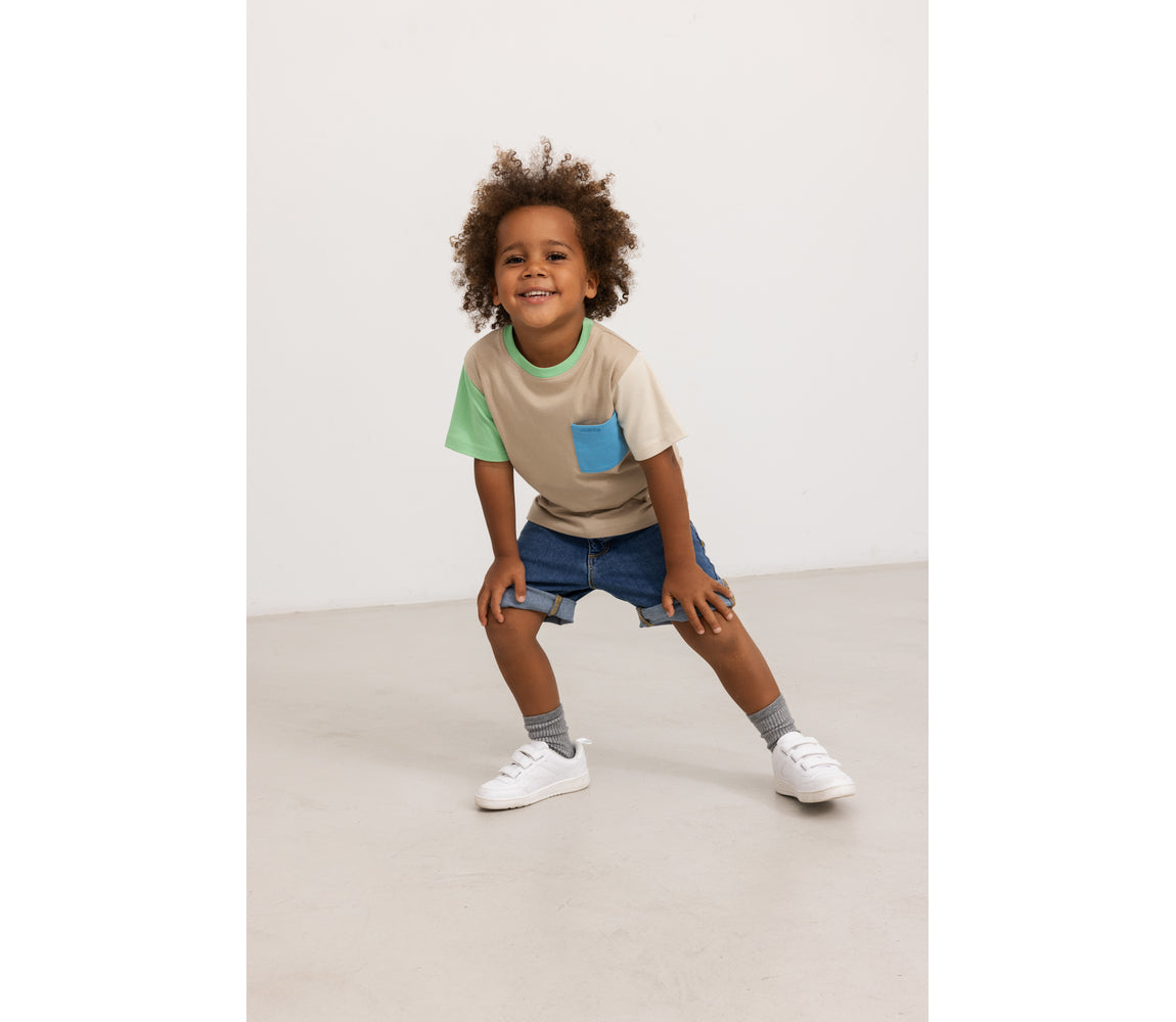 T-shirt - Color Block Llama