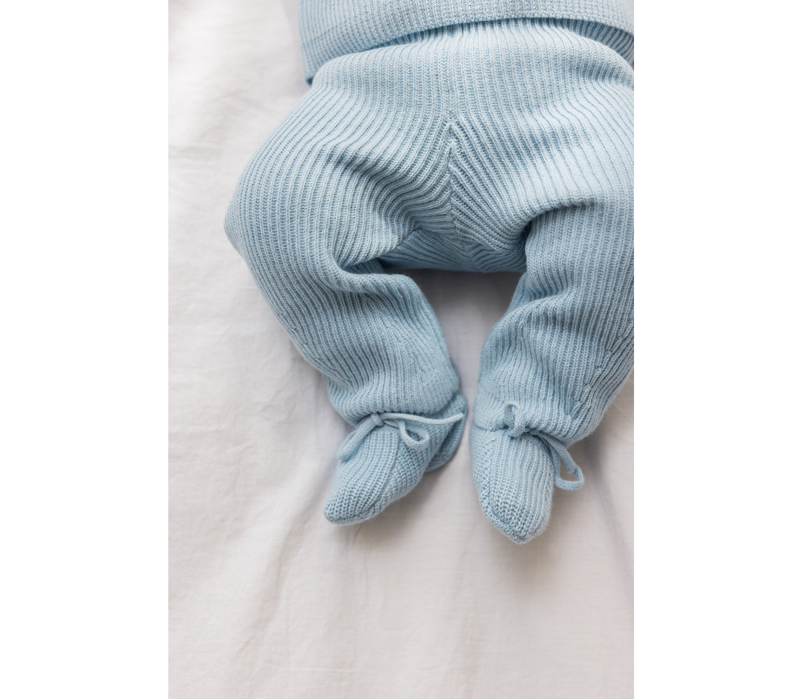 Knit booties - Clear Sky