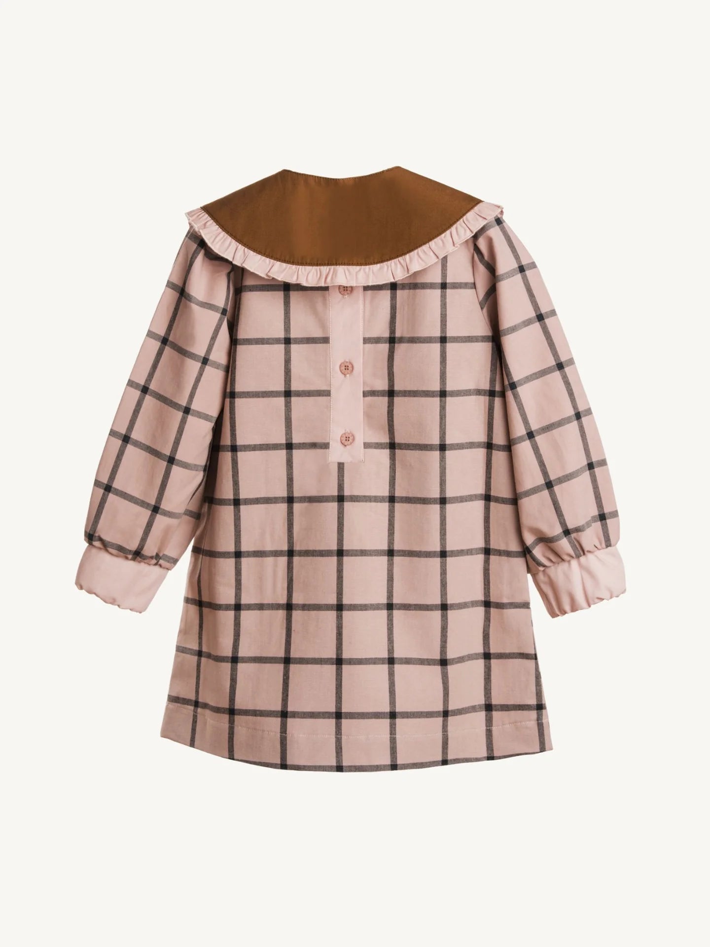 Cotton Plaid Dress - Dreamy Rose