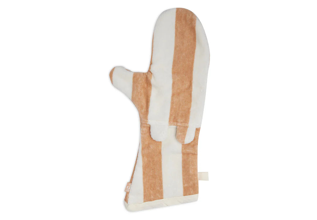 Washcloth Stripe Terry - Biscuit