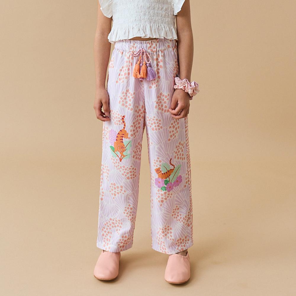Girls Shiv Pants With Tiger Print