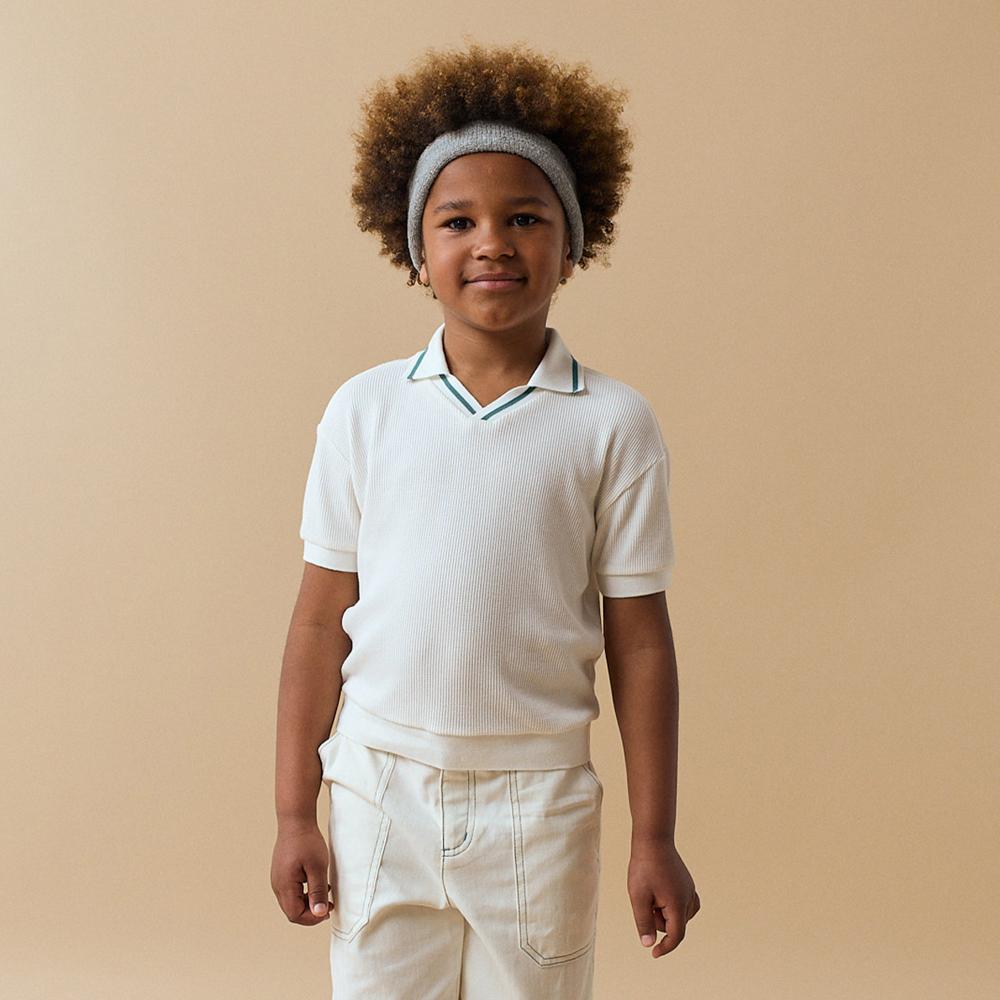 Boys Nico Waffle Polo Shirt