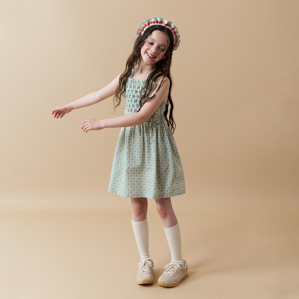 Girls Noemi Apron Dress With Ruffles