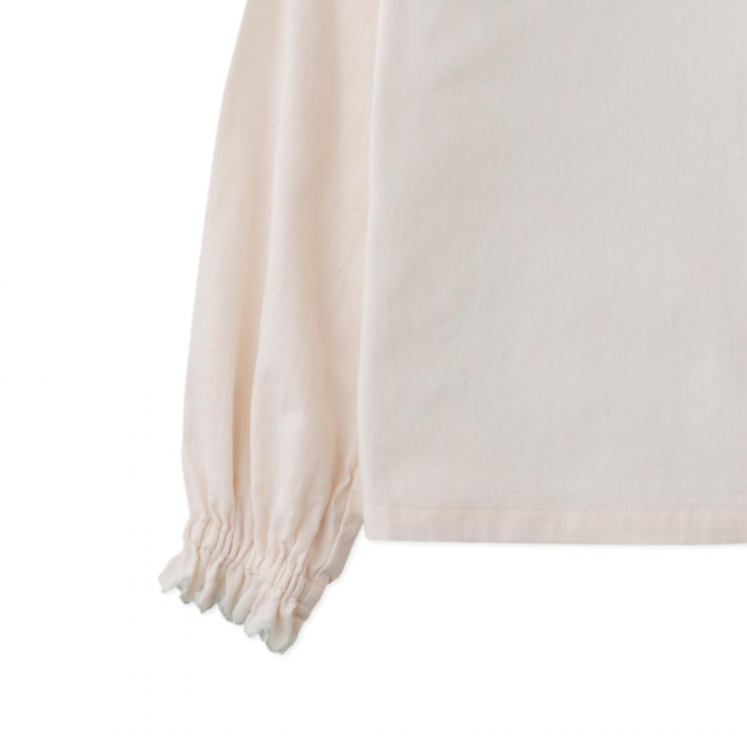 Idina Long Sleeve Blouse with Big Ruffled Collar