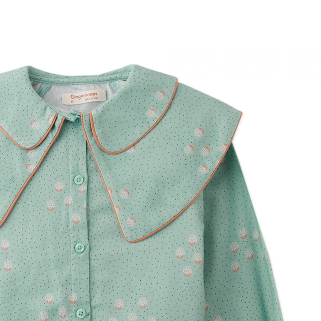 Charlize Blouse with Collar and Cape