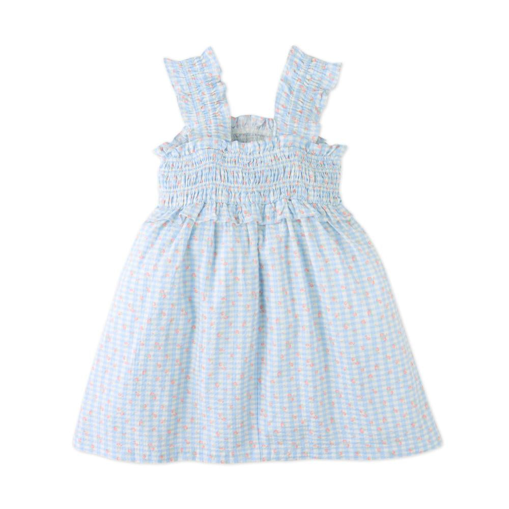 Powder Dress with Shirred Straps & Ruffles