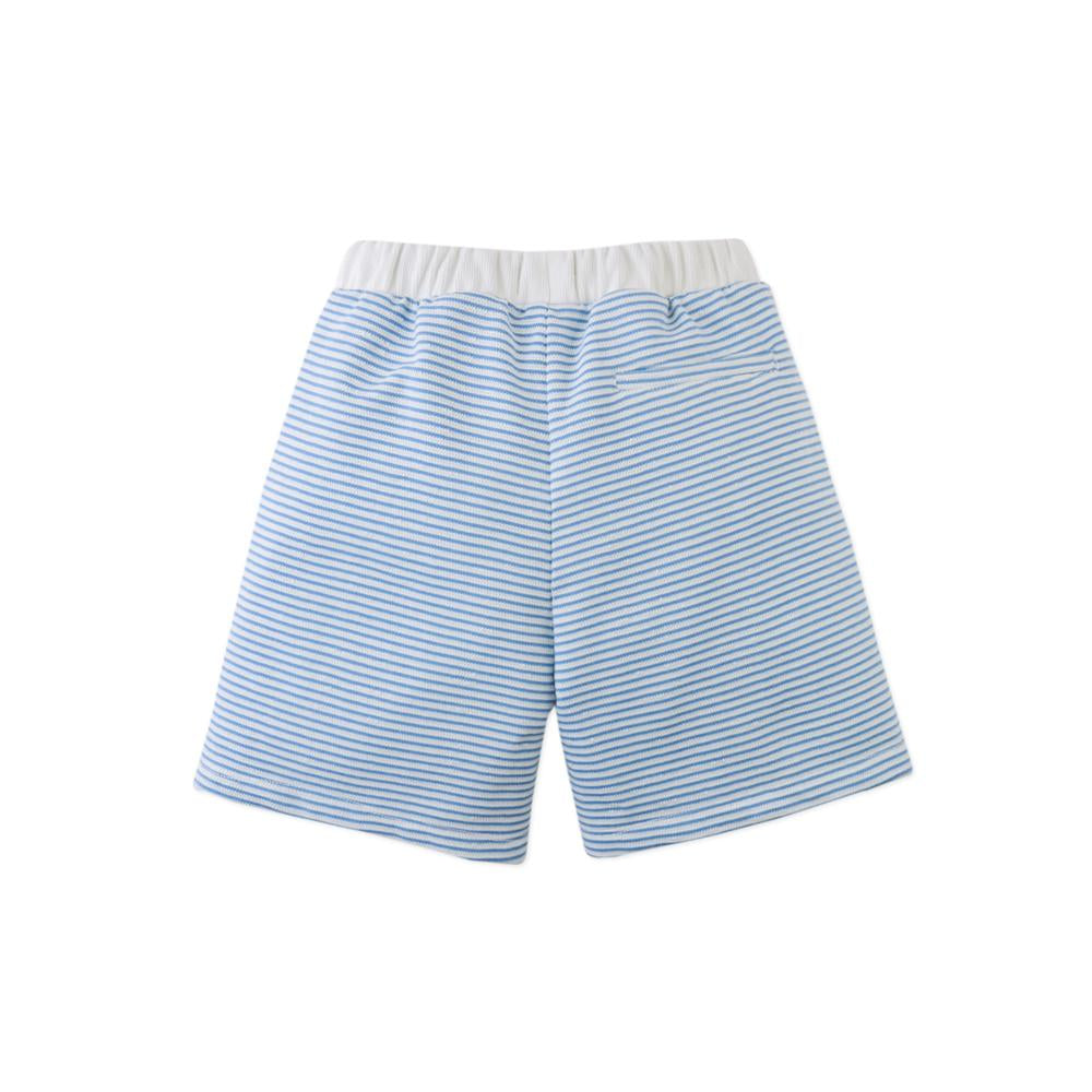 Dreyfus Striped Textured Terry Drawstring Shorts