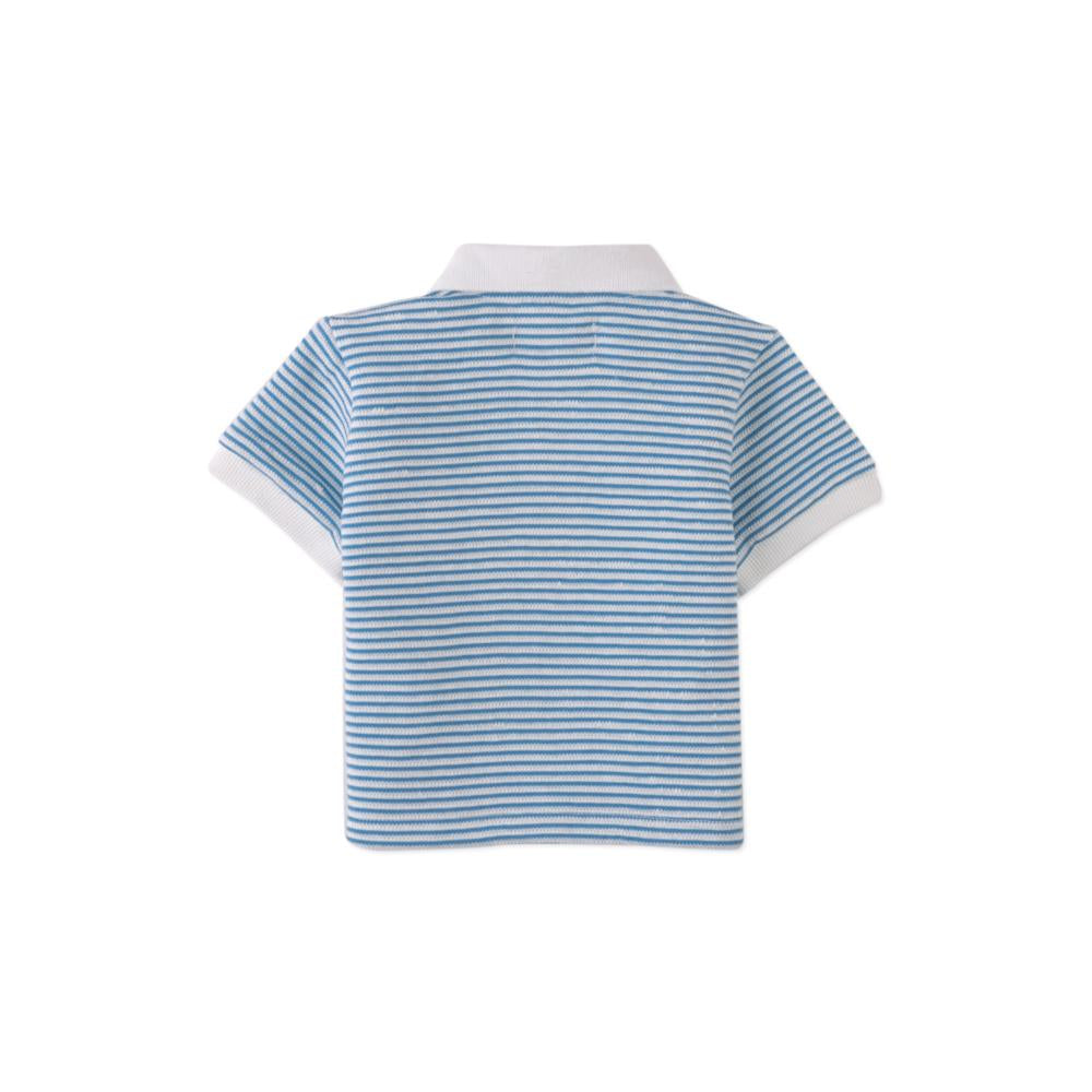 Baby Kirk Striped Textured Terry Polo Shirt