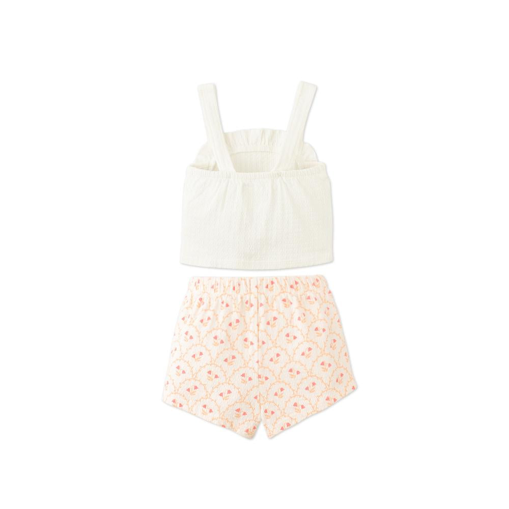 Baby Erica Ruffled Top & Printed Shorts Set