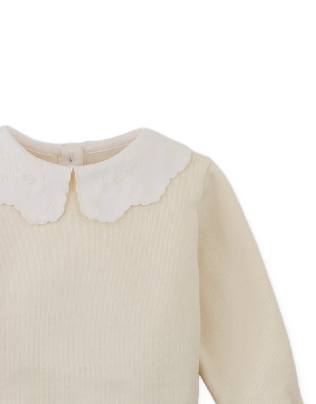 Baby Herminia Pullover with Embroidered Collar