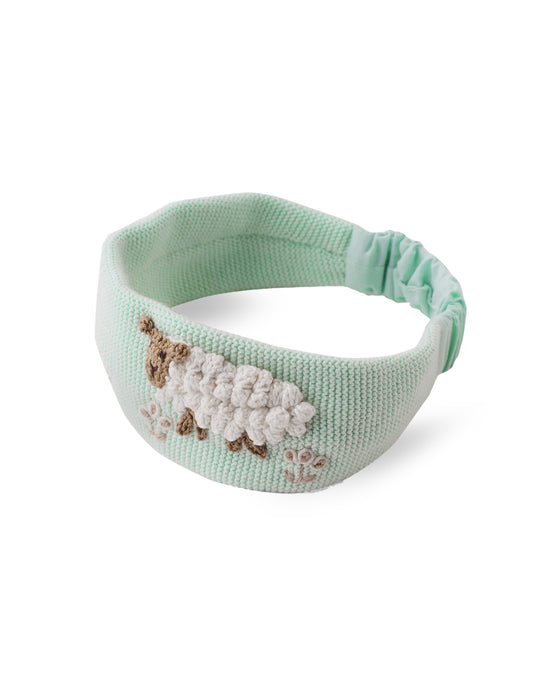 Baby Barbara Turban with Crochet Sheep