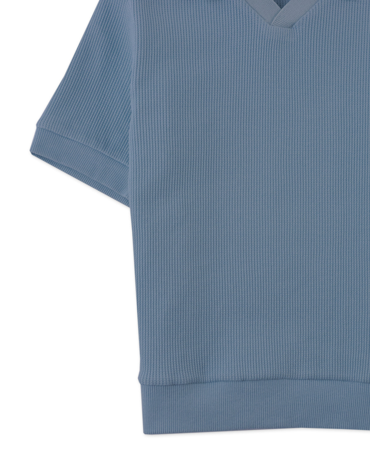 BOYS ASHER V-NECK WAFFLE POLO