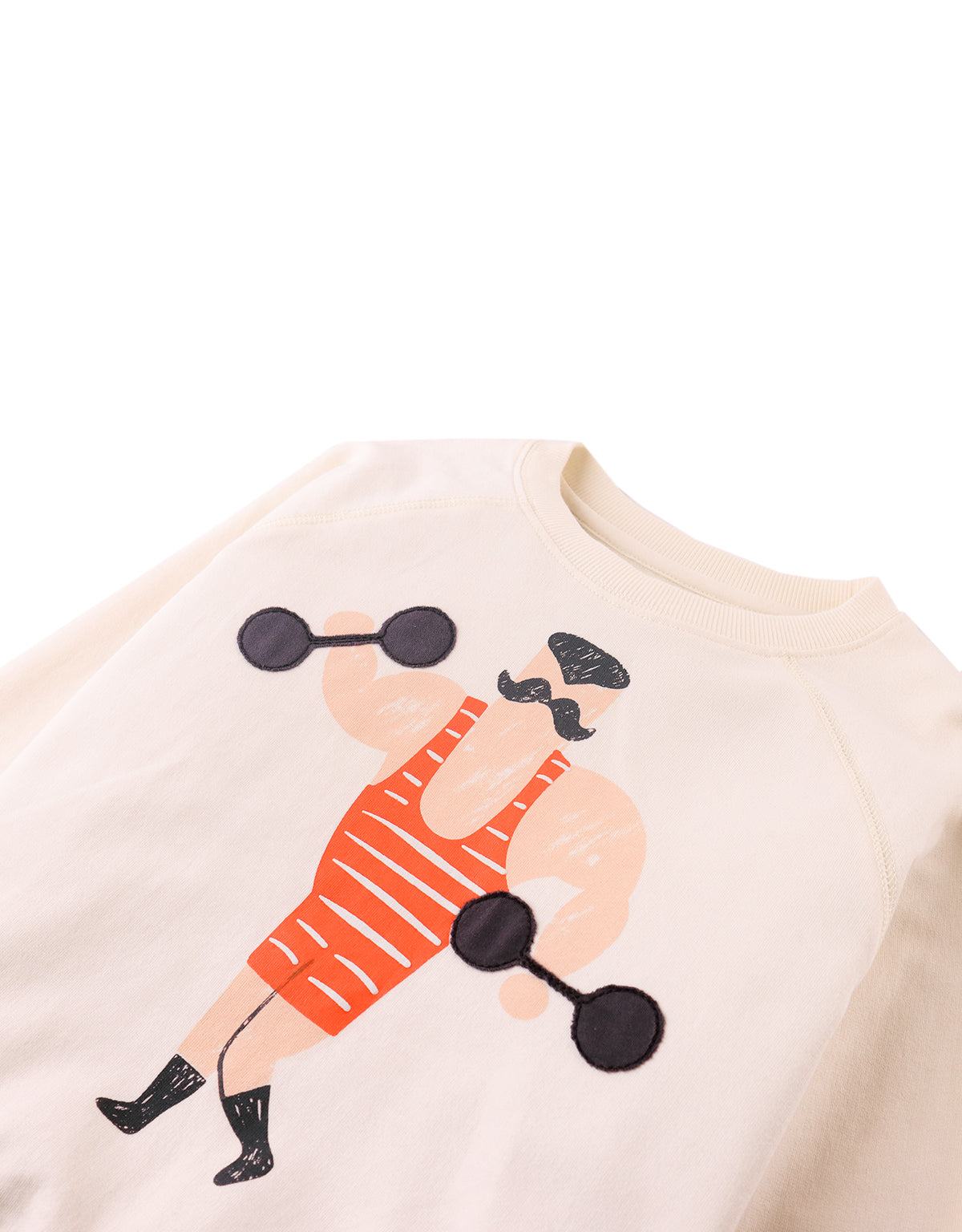 Boys Arlo Raglan Pullover With Muscle Man Details