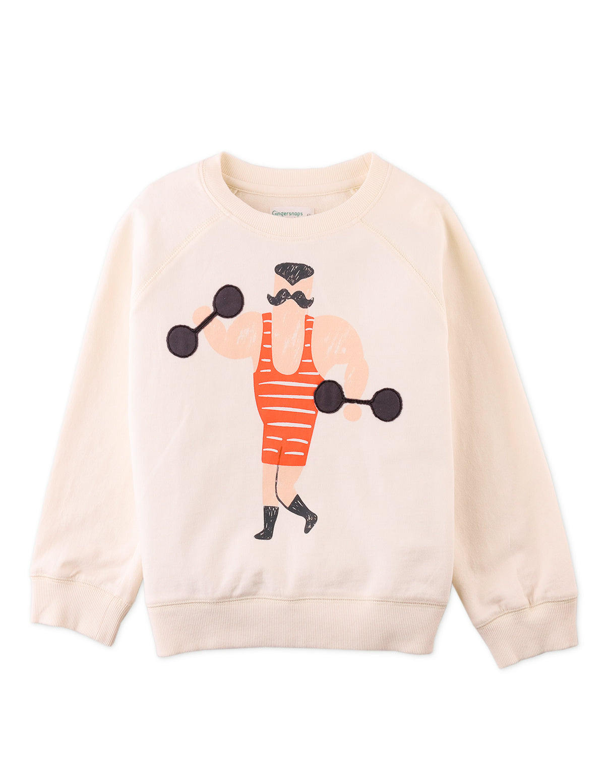 Boys Arlo Raglan Pullover With Muscle Man Details
