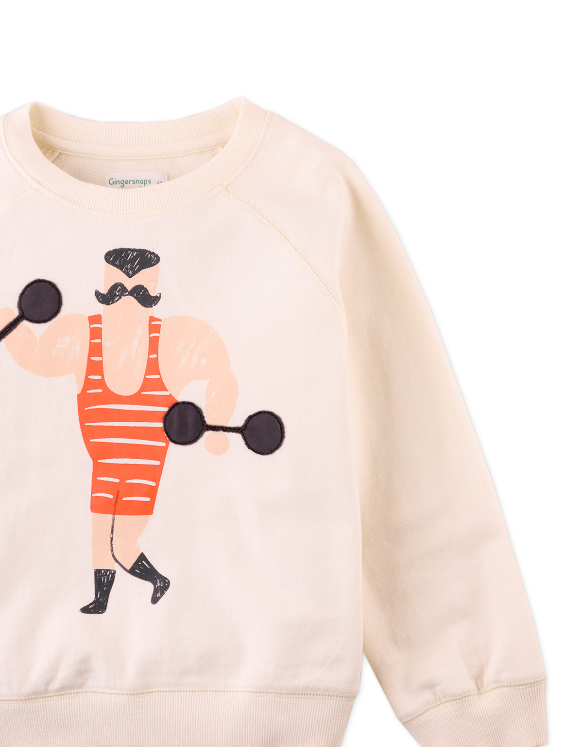 Boys Arlo Raglan Pullover With Muscle Man Details