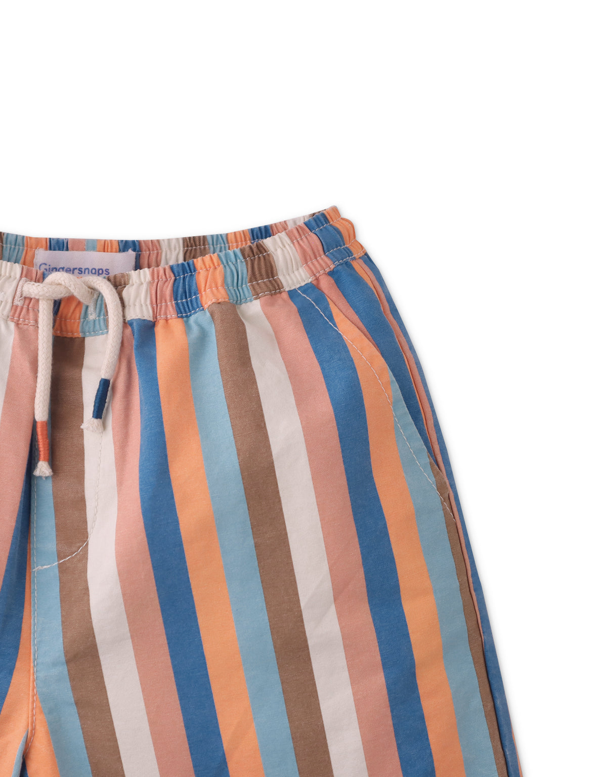 Boys Rowan Shorts In Multicolor Stripes Print