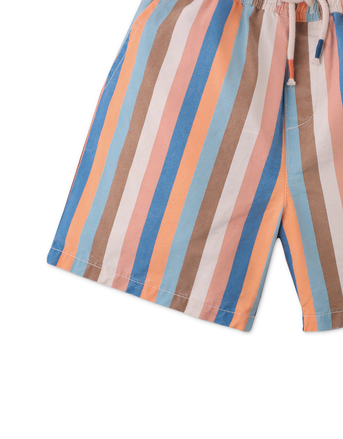 Boys Rowan Shorts In Multicolor Stripes Print