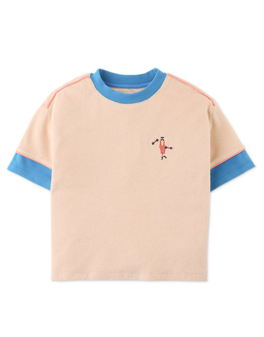 Boys Dustin Tee With Muscle Man Embroidery