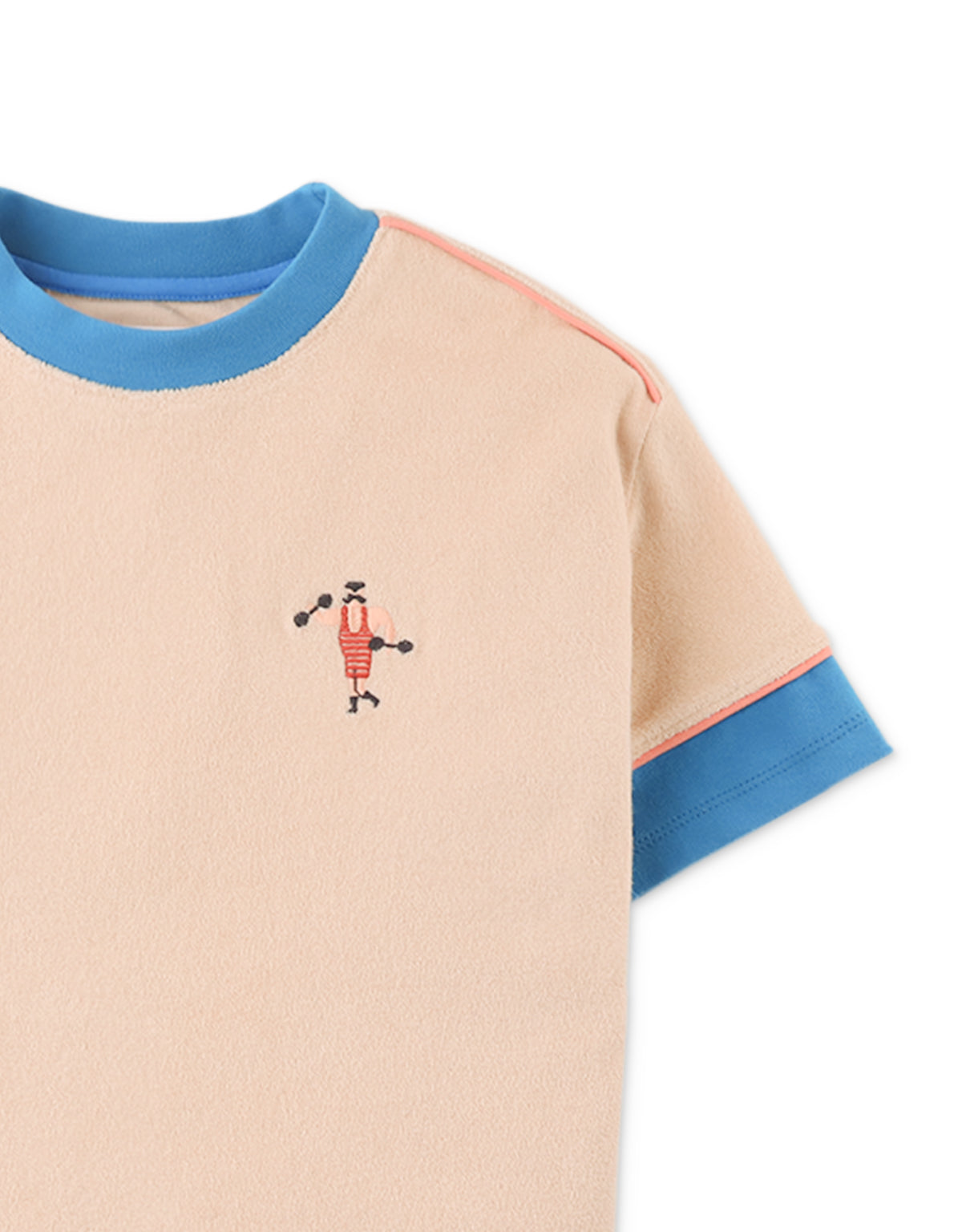 Boys Dustin Tee With Muscle Man Embroidery