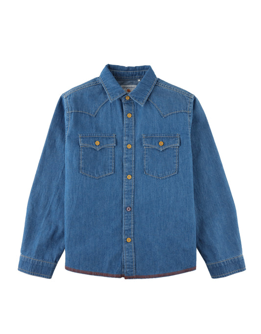 Blue Denim Western Shirt