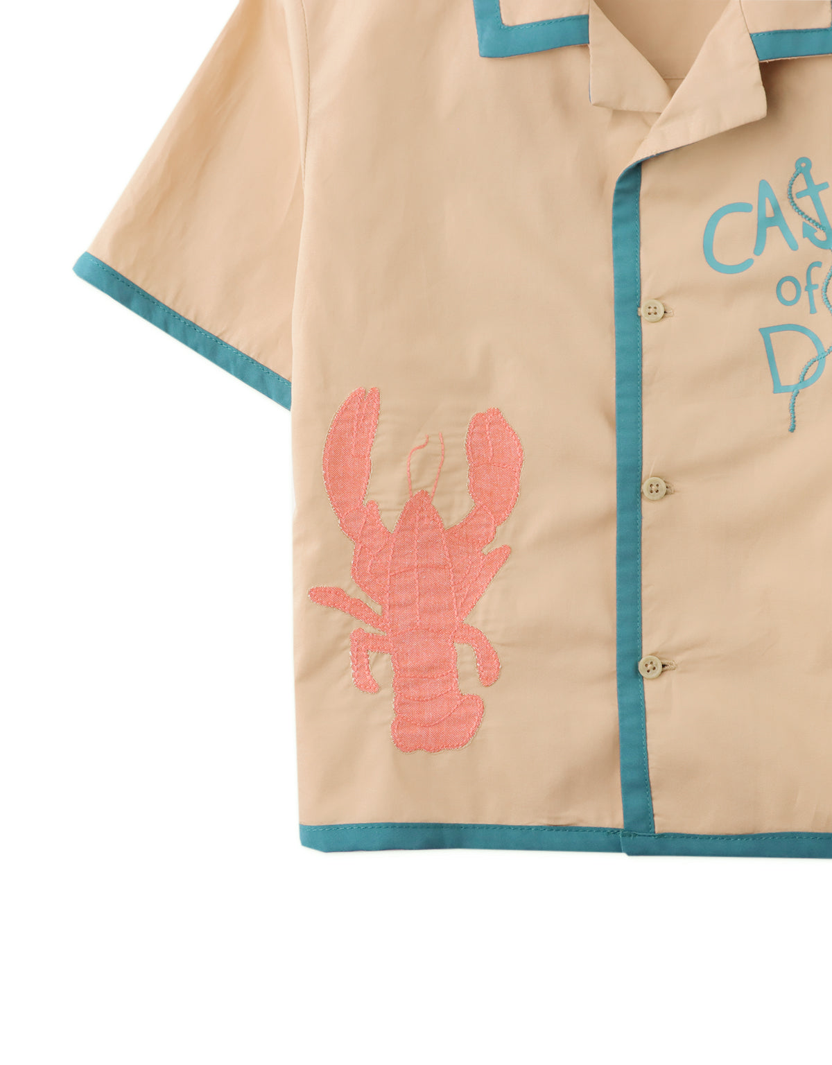 Boys Carlos Button-Down Shirt With Lobster Motifs