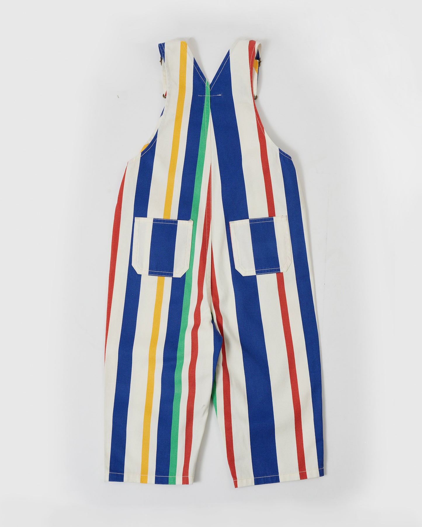 90's Bold Stripe Austin Denim Overalls