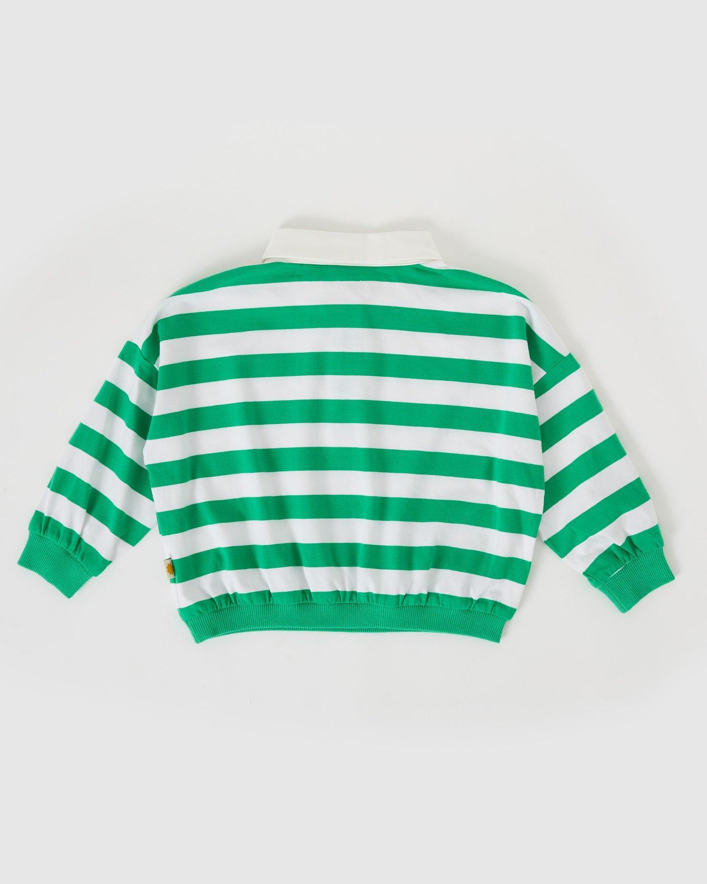 Wide Stripe Relaxed Rugby Sweat Top