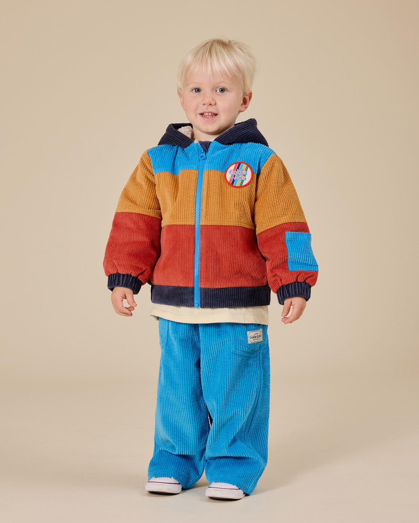 Retro Corduroy Colourblock Jacket