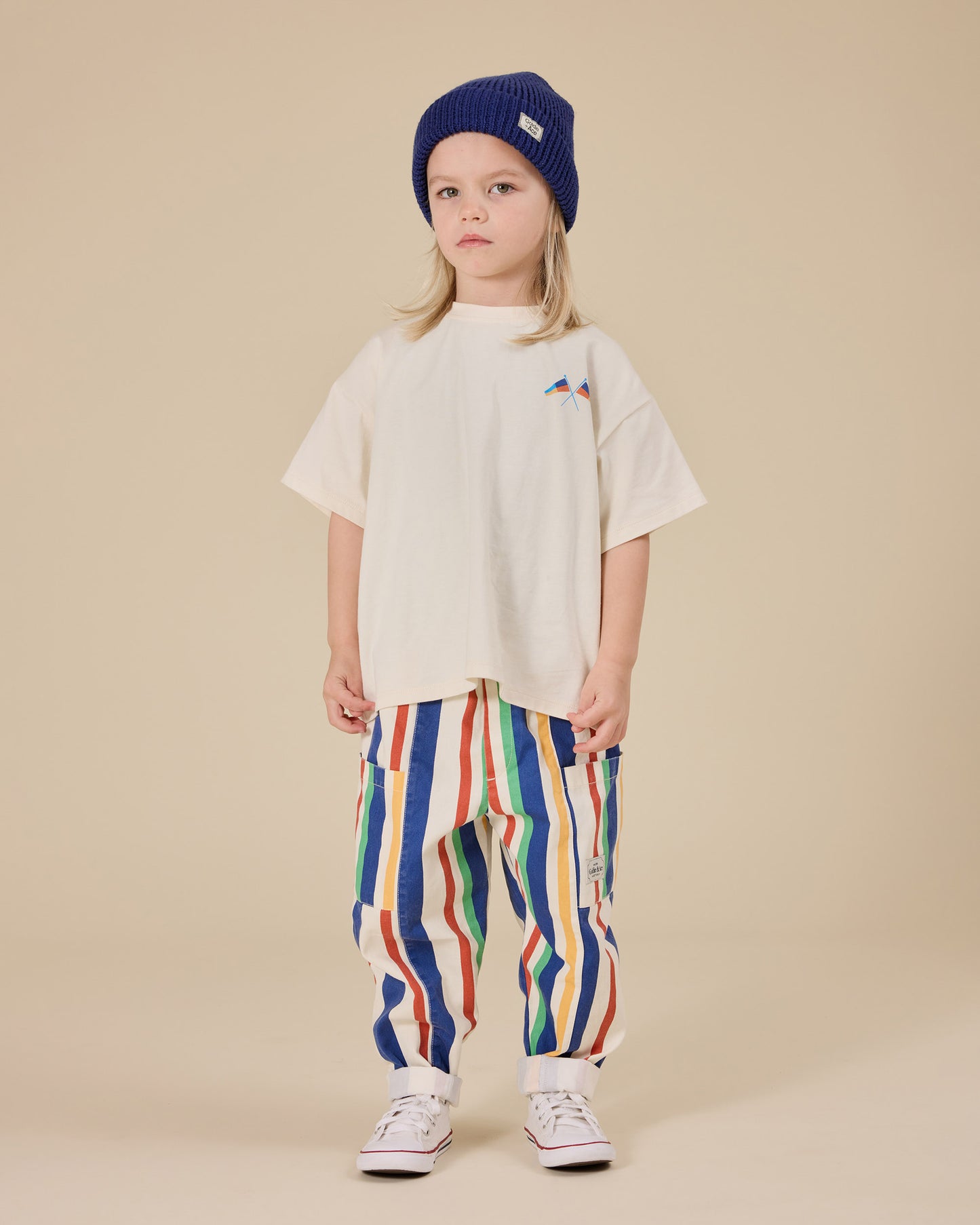 90's Bold Stripe Kit Denim Pocket Pant