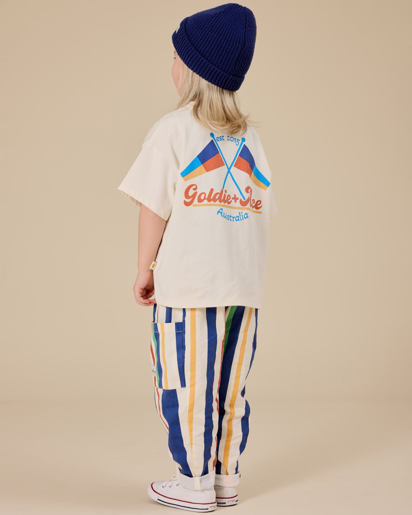 90's Bold Stripe Kit Denim Pocket Pant