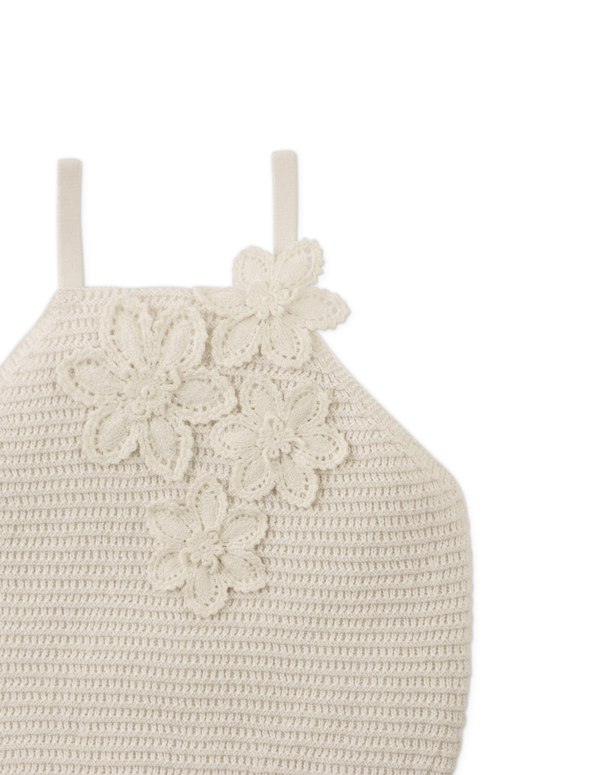 Girls Neva Halter Top With Flower Applique