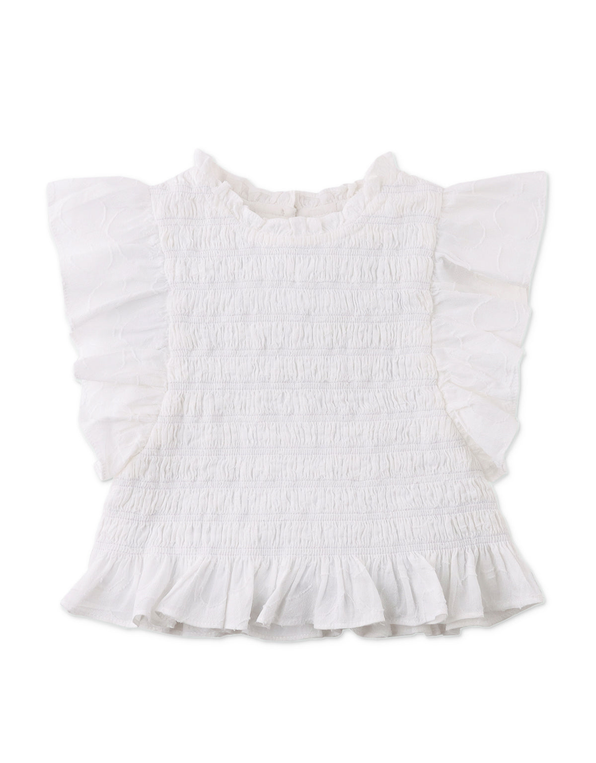 Girls Jacquie Top With Peplum Ruffles