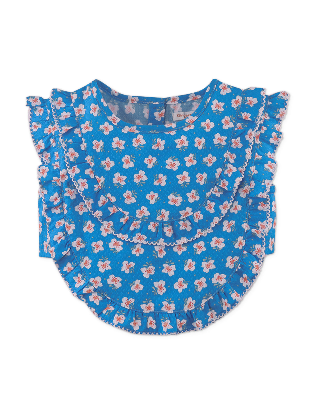 Girls Nickie Top With Double Ruffles