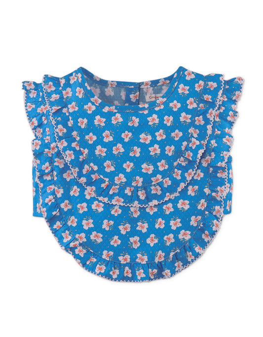 Girls Nickie Top With Double Ruffles