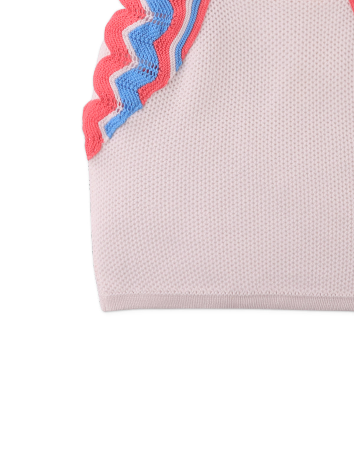 Girls Giselle Knitted Top With Scallop Details