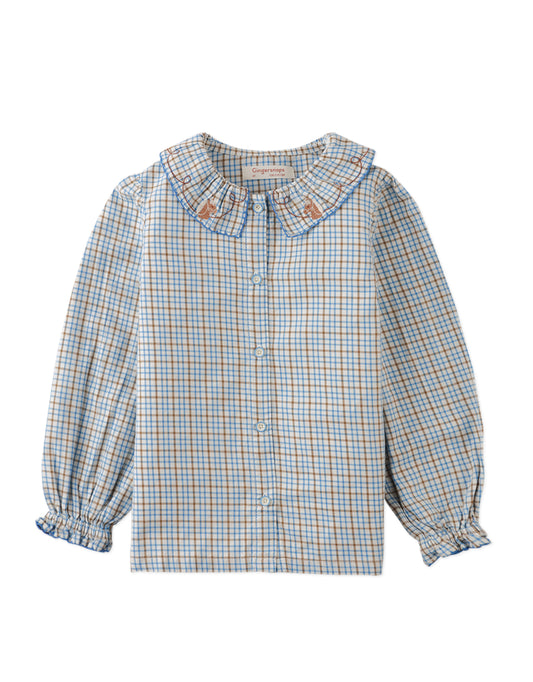 Laurel Long Sleeve Blouse with Embroidered Horse