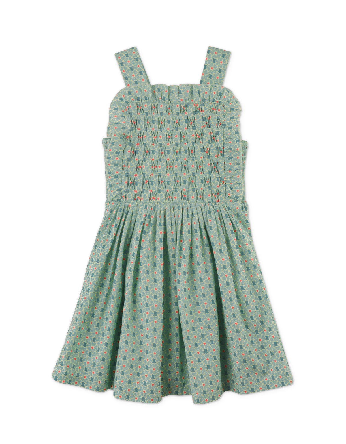 Girls Noemi Apron Dress With Ruffles