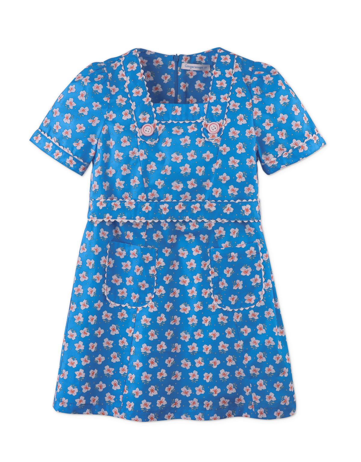 Girls Olivia Retro Dress With Pockets