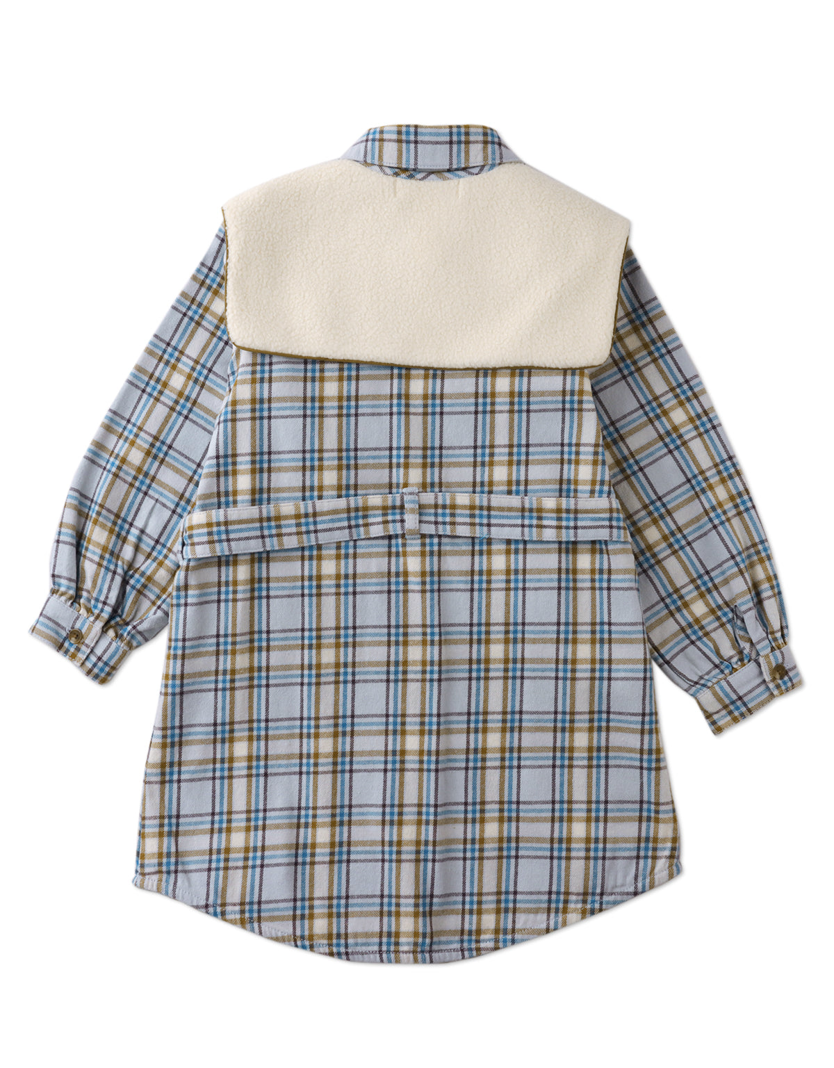Mildred Long Sleeve Shirt Dress with Detachable Collar
