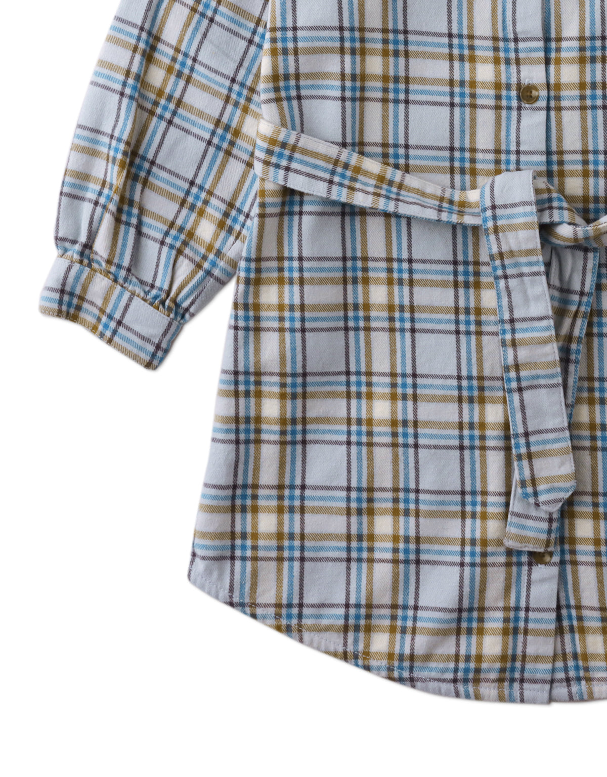 Mildred Long Sleeve Shirt Dress with Detachable Collar