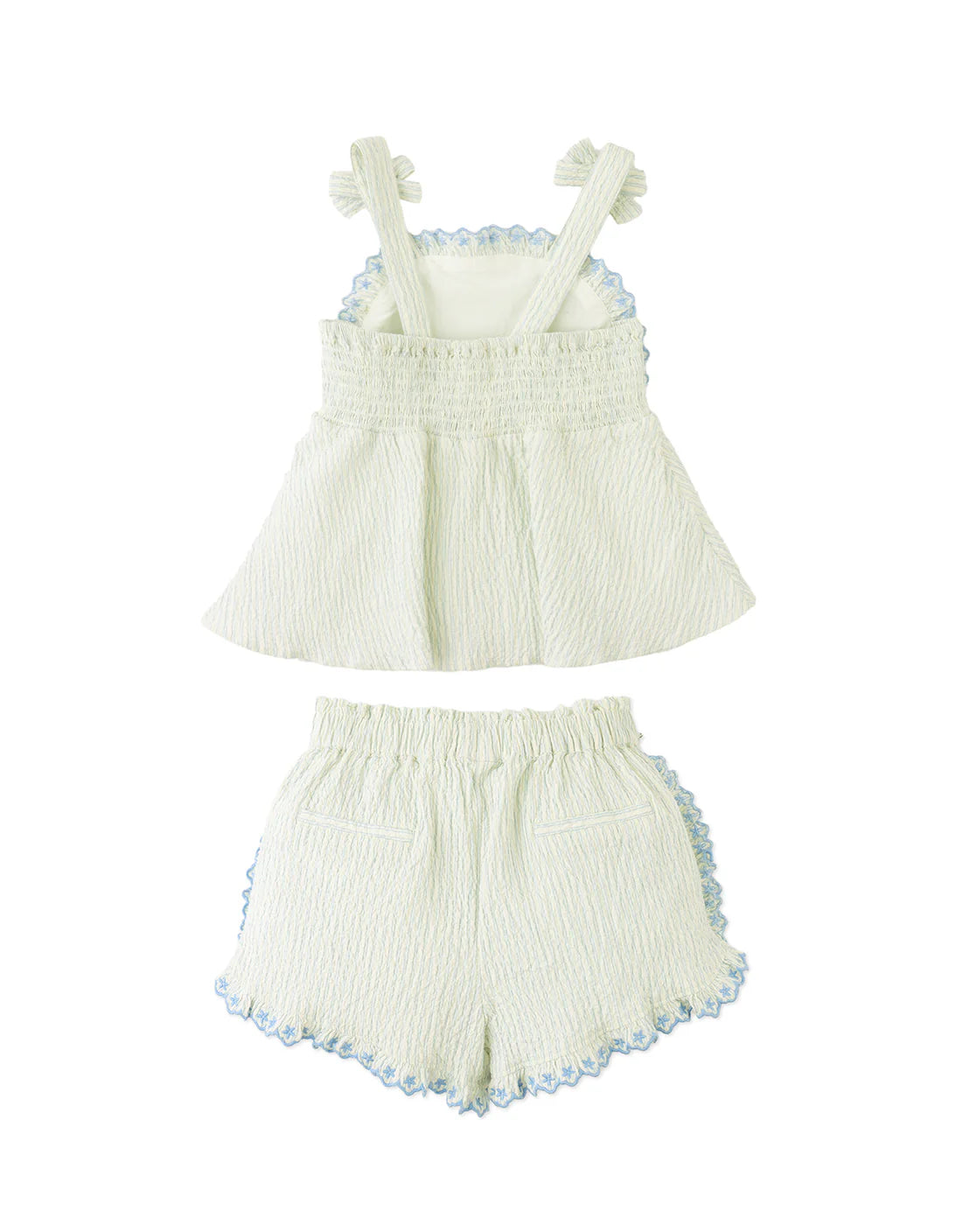 Isabel Ruffled Striped Apron Top & Ruffled Shorts