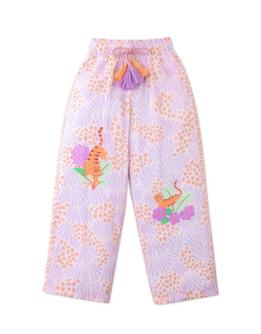 Girls Shiv Pants With Tiger Print