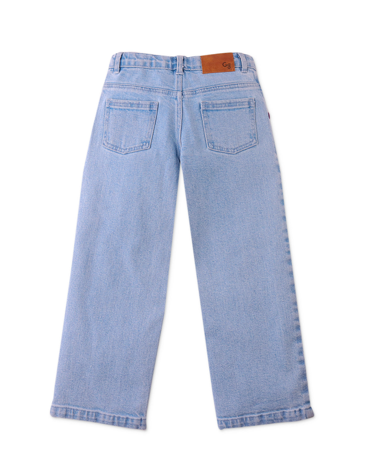 Girls Esme Denim Pants With Bird Patch Pocket