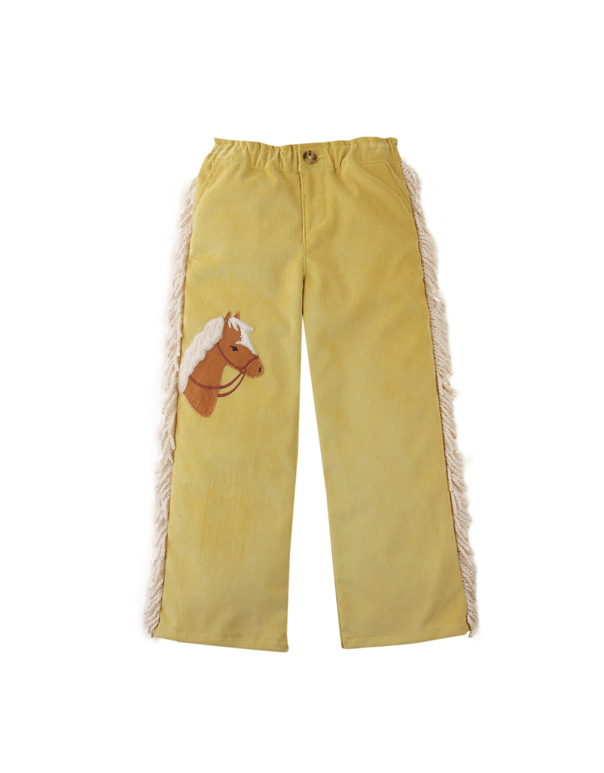 Marion Pull-On Pants with Appliqué Horse