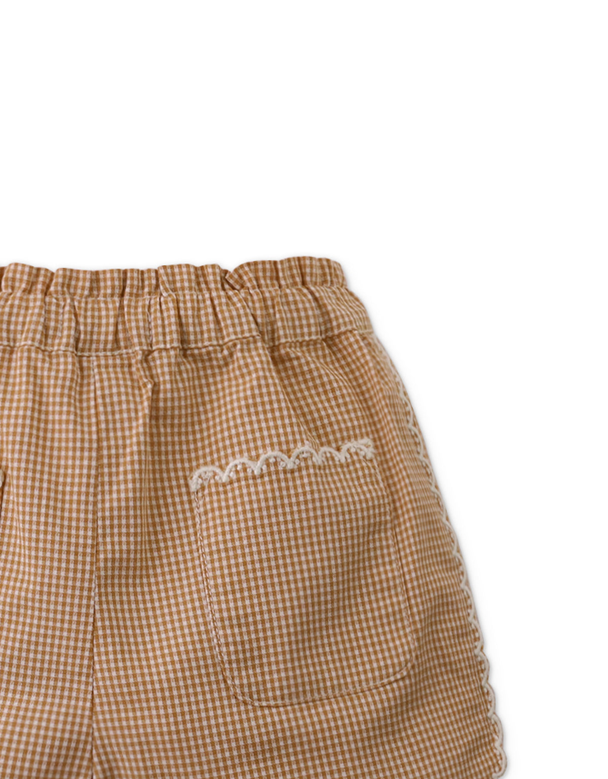 Girls Mimi Gingham Shorts With Front Pockets