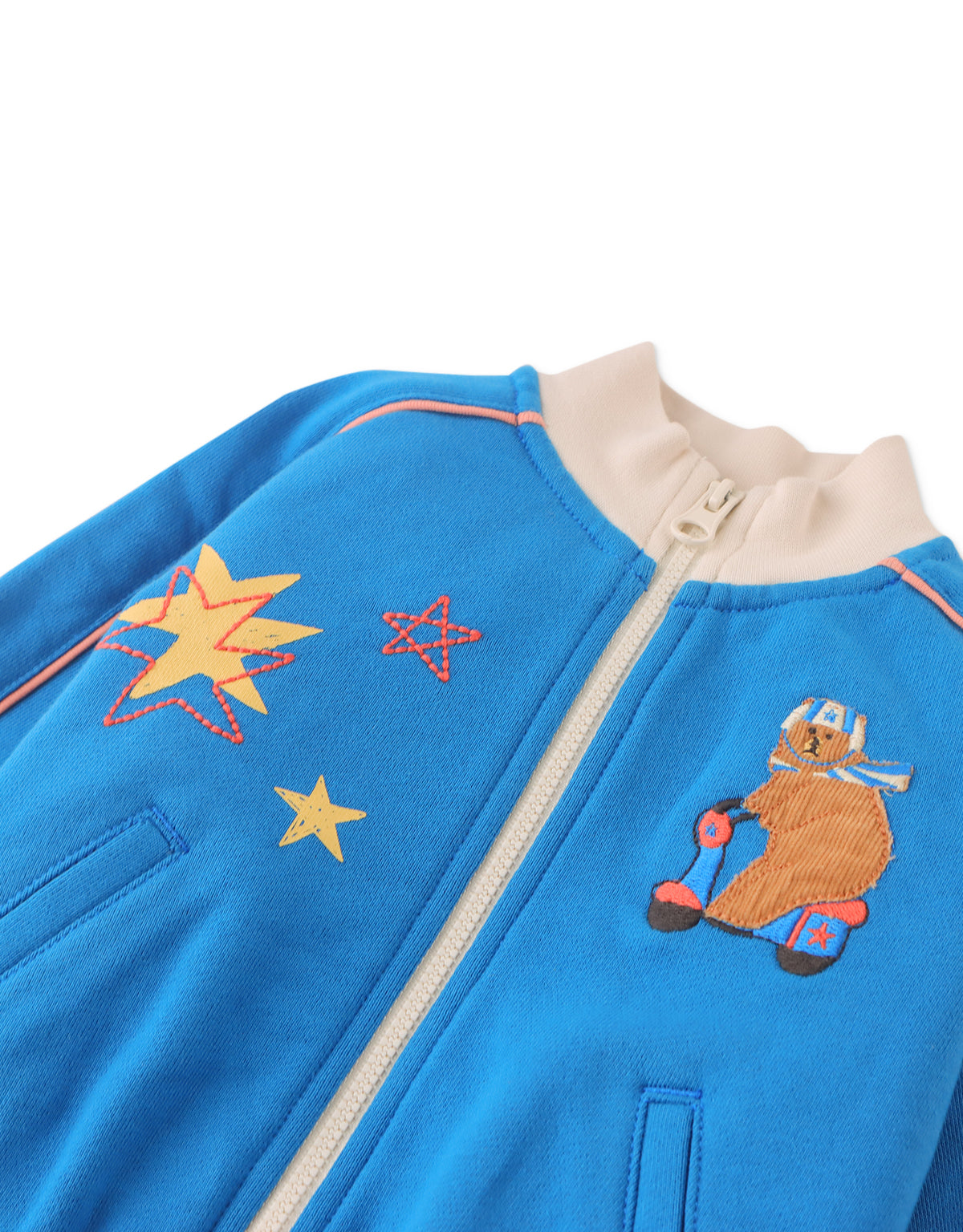 Baby Boys Dean Zip Jacket With Embroidered Bear And Stars Details