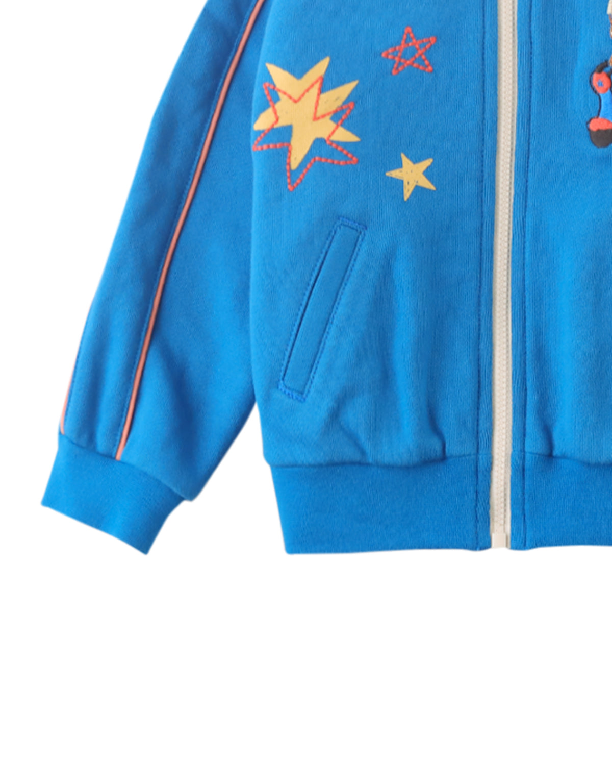 Baby Boys Dean Zip Jacket With Embroidered Bear And Stars Details