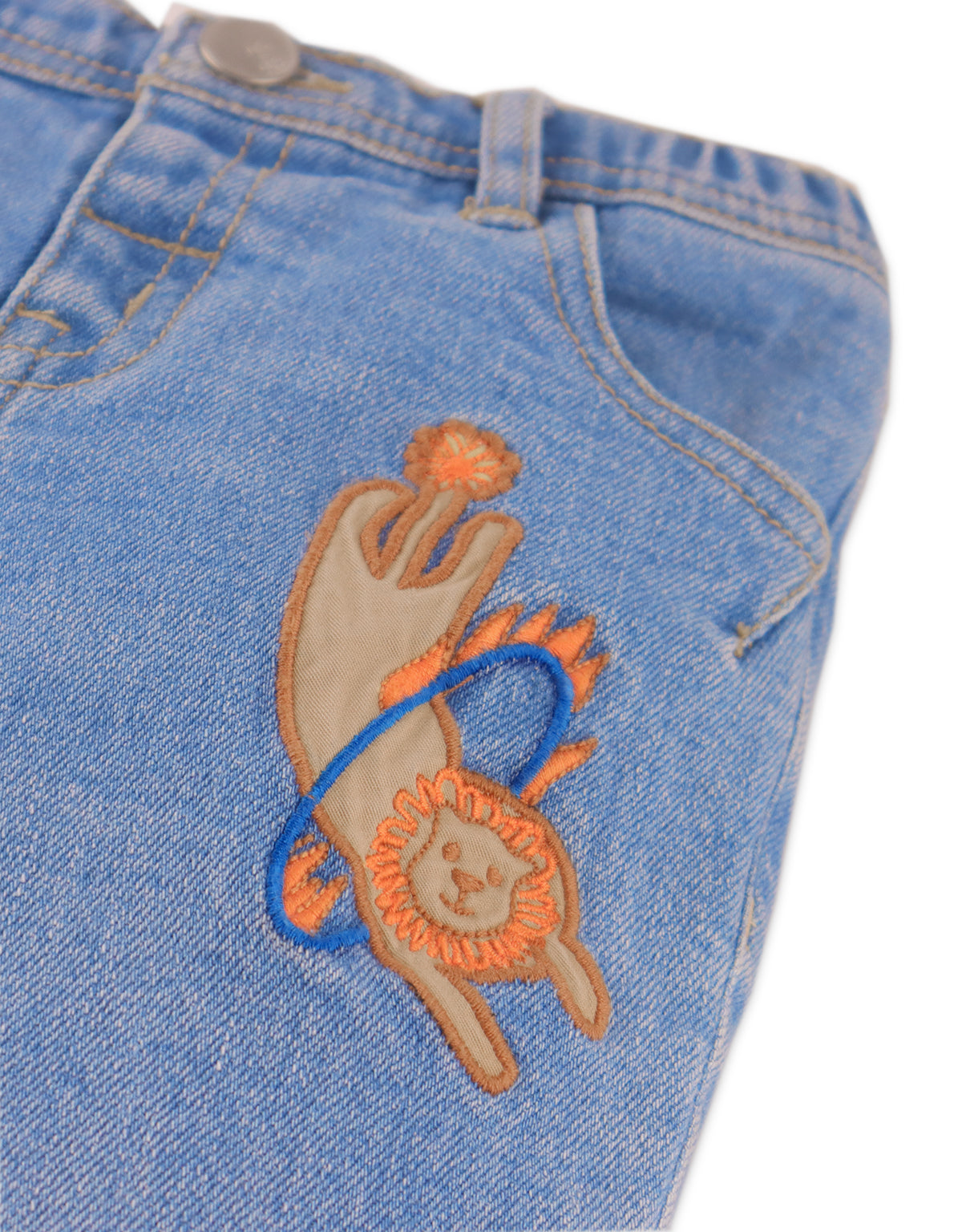 Baby Boys Archie Straight Fit Pants With Circus Lion Print