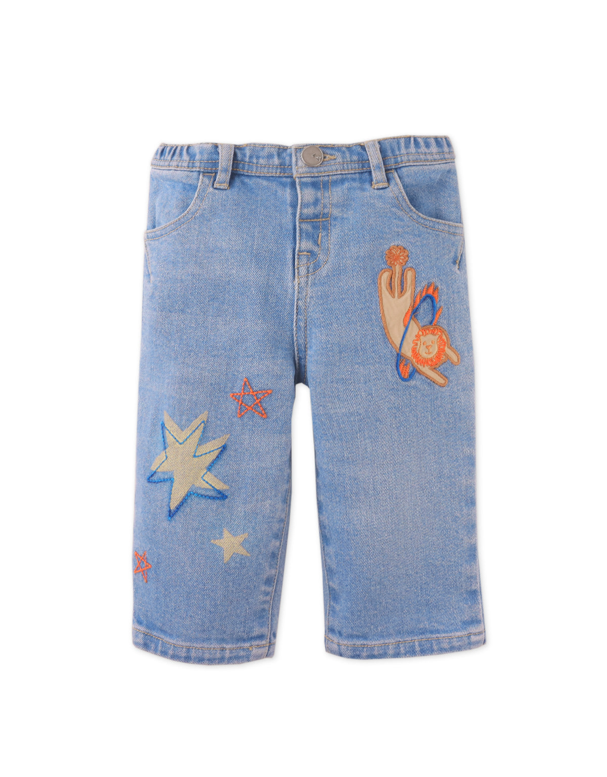 Baby Boys Archie Straight Fit Pants With Circus Lion Print